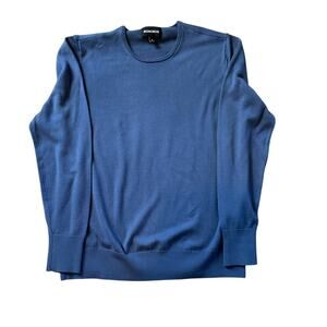 Bonobos Merino Wool Crew Neck Sweater. Washable. Mid Blue. Size Medium